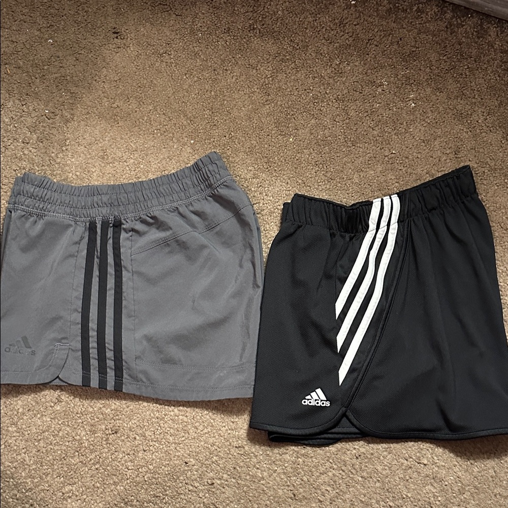 Bundle 2 Adidas Dual Pack Gray and Black Shorts - Picture 10 of 10